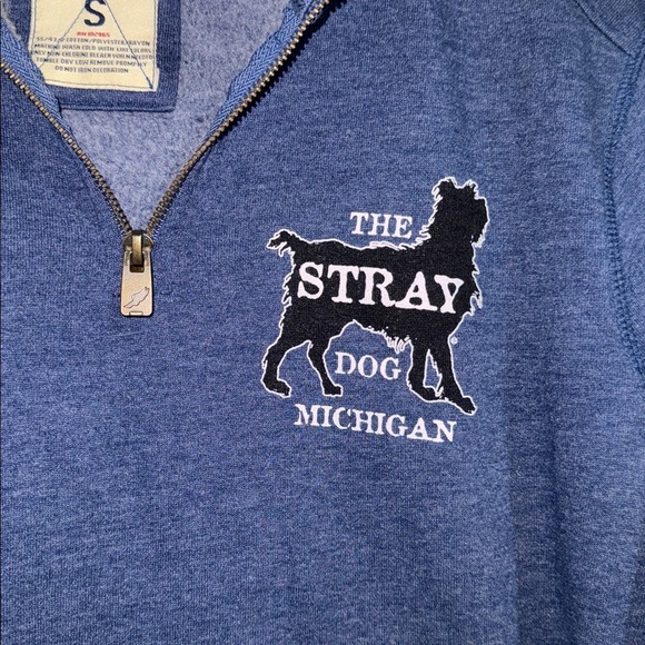 The Stray Dog Michigan sweatshirt small 3/4 zip fleece interior soft unisex - Picture 2 of 4